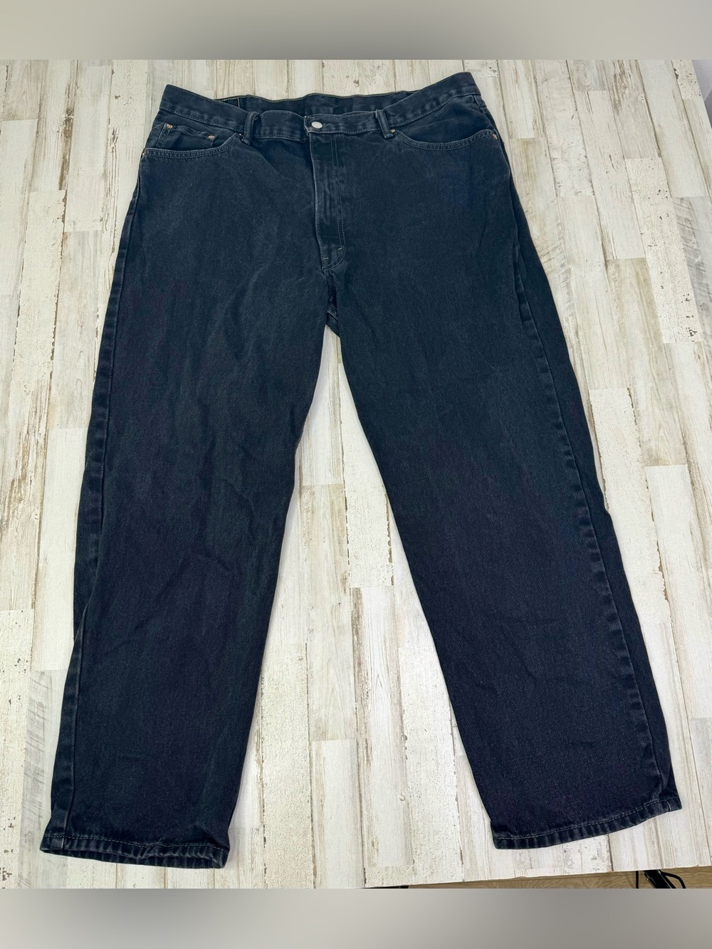 Vintage Levis 550 Pants Jeans Men 40x30 Denim Stretch Black Straight - Picture 2 of 12